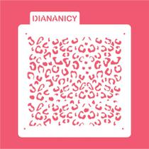 Estêncil Diananicy Nº 399 - Stencil Textura Onça para Confeitaria Estêncil Diananicy Nº 399 - Stencil Textura Onça para Confeitaria