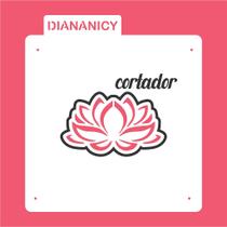 Estêncil Diananicy Nº 407 - Stencil e Cortador para Flor Lótus - D250414 Estêncil Diananicy Nº 407 - Stencil e Cortador para Flor Lótus - D250414