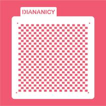 Estêncil Diananicy Nº 414 - Stencil Quadradinho para Futebol Estêncil Diananicy Nº 414 - Stencil Quadradinho para Futebol