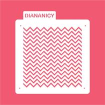 Estêncil Diananicy Nº 424 - Stencil Chevron Textura para Artesanato Estêncil Diananicy Nº 424 - Stencil Chevron Textura para Artesanato