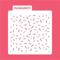 Estêncil Diananicy Nº 429 - Stencil Granulado Confete para Decoração