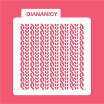Estêncil Diananicy Nº 455 - Stencil ZigZag Tricô para Decoração Estêncil Diananicy Nº 455 - Stencil ZigZag Tricô para Decoração