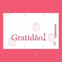 Estêncil Diananicy Nº 55 - Stencil para Decoração de Bolos e Doces com Escrita Gratidão Estêncil Diananicy Nº 55 - Stencil para Decoração de Bolos e Doces com Escrita Gratidão