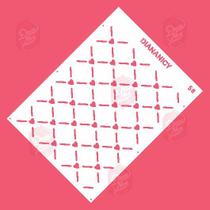Estêncil Diananicy Nº 58 - Stencil Rede Coração para Decoração de Bolos e Doces Estêncil Diananicy Nº 58 - Stencil Rede Coração para Decoração de Bolos e Doces