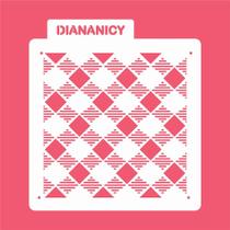 Estêncil Diananicy Nº 66 - Stencil Xadrez Modelo 2 para Decoração de Bolos e Doces