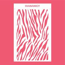 Estêncil Diananicy Nº 70 - Stencil Textura Zebra - Tronco - Tigre para Confeitaria Estêncil Diananicy Nº 70 - Stencil Textura Zebra - Tronco - Tigre para Confeitaria