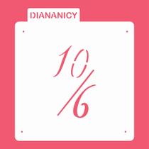 Estêncil Diananicy Nº 94 - Stencil para Confeitaria 10/6 Chapeleiro Maluco