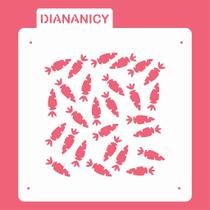 Estêncil Diananicy Nº 98 - Stencil de Cenouras para Artesanato