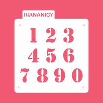Estêncil Diananicy Nº265 - Stencil para Números e Decorações