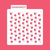 Estêncil Diananicy Nº266 - Stencil para Decoração de Maçãs