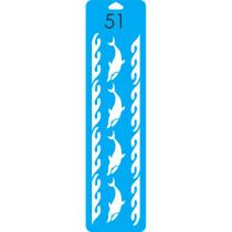 Estêncil golfinhos M - cód. 051