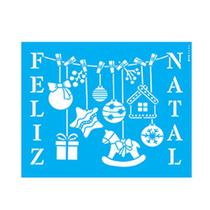 Estencil Opa Feliz Natal Varal 20x25cm Estencil Opa Feliz Natal Varal 20x25cm
