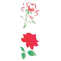 Estencil Opa Flor Rosa I 1869 10x30cm