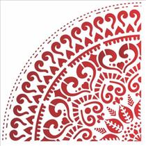 Estencil Opa Mandala Gr Coração 2593 30,5x30,5cm Estencil Opa Mandala Gr Coração 2593 30,5x30,5cm