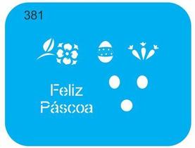 Estêncil Páscoa do coelho o coração - cód. 381 Estêncil Páscoa do coelho o coração - cód. 381