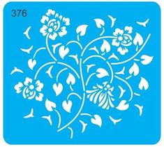 Estêncil ramos de flores - cód. 376