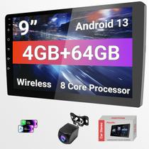 Estéreo automotivo Tela sensível ao toque HD Haudio Android 13 de 9 polegadas 720P