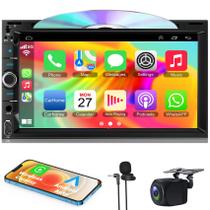 Estéreo Automotivo WowiVid 7" Double Din com CarPlay e Android Auto