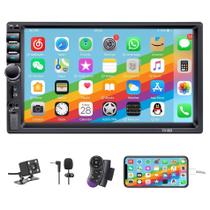 Estéreo de carro LSLYA Double Din 7" HD com tela de toque Bluetooth