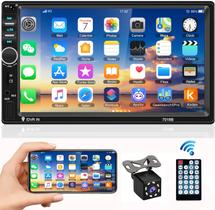 Estéreo para carro Camecho Double Din 7" LCD Touch Bluetooth+Câmera