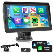 Estéreo para carro Rimoody, Carplay sem fio de 7 polegadas e Android Auto Estéreo para carro Rimoody, Carplay sem fio de 7 polegadas e Android Auto