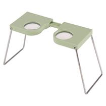 Estereoscópio de Bolso DMITER 4X - Ampliação 4x - Cores Prata/Verde Cinza