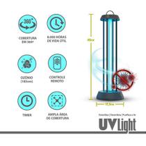 Esterilizador Purificador Desinfeta 36W+Ozonio 127V Esterilizador Purificador Desinfeta 36W+Ozonio 127V