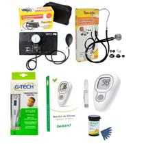 Esteto medidor de pressão termômetro e glicossímetro vinho