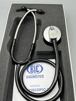 Estetoscópio Adulto Standard Preto Tradicional BIC - Ideal para Estudantes Enfermagem e Veterinária