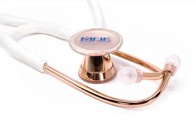 Estetoscópio Cardiology Mdf797 Classic Duplo Rose Gold White Estetoscópio Cardiology Mdf797 Classic Duplo Rose Gold White