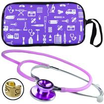 Estetoscopio Duplo Duosson Cardiaco Pulmonar Adulto Pediatrico Infantil Profissional Técnico Auxiliar Enfermagem