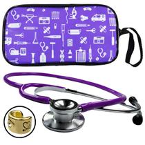Estetoscopio Duplo Duosson Cardiaco Pulmonar Adulto Pediatrico Infantil Profissional Técnico Auxiliar Enfermagem