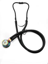 Estetoscópio Duplo Linha Black PA MED Rappaport Black Rainbow - Enfermagem