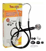 Estetoscópio Duplo Rappaport Premium Cor Preto