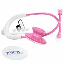 Estetoscópio MDF Instruments Acoustica Lightweight branco-rosa
