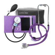 Estetoscópio rappaport e esfigmomanômetro aneroide roxo p.a med