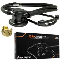 Estetoscopio Rappaport Esteto Duplo Black Adulto Pediatrico