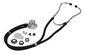 Estetoscópio Rappaport Premium Profissional Tubo Duplo Cor Preto