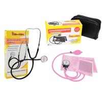 Estetoscópio simples e esfigmomanômetro ROSA Premium