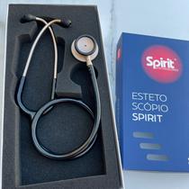 Estetoscópio Spirit MD Pro-Lite Adulto Preto Champanhe - MD Spirit