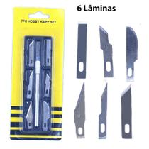 Estilete Alumínio 6 Lâminas 7 Peças Joystar Estilete Alumínio 6 Lâminas 7 Peças Joystar