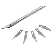 Estilete De Precisão Bisturi Artesanato Modelismo 6 Lâminas Estilete De Precisão Bisturi Artesanato Modelismo 6 Lâminas