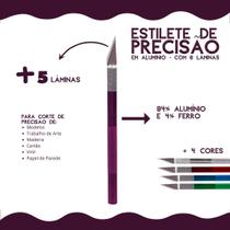 Estilete De Precisão Corte Bisturi-c/6 Lâminas - M03 -nybc Estilete De Precisão Corte Bisturi-c/6 Lâminas - M03 -nybc