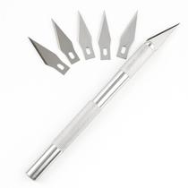 Estilete De Precisão Para Corte Bisturi + 5 Lâminas