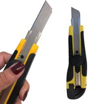 Estilete De Precisão Profissional Cabo Emborrachado 18mm Com Trava Precisão