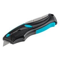 Estilete, lamina retratil 19mm, cabo tripla injecao, mecanismo automatico, 5 laminas, 1pc // gross