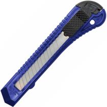 Estilete Largo Plástico 18mm Bazze CORES SOTRIDAS B4002 Aço Carbono Com Tratamento Antiferrugem e Trava de Segurança