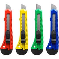 Estilete Largo Plástico - Cores Sortidas - Caixa com 12 Unidades