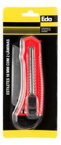 Estilete Largo Profissional 18mm - Eda 6mc 2 Lâminas Extras