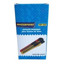 Estilete Masterprint 9mm Lâmina Fixa Caixa 24 Unid Trava Segurança